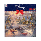 Ceaco 1000pc Puzzle - Disney Thomas Kinkade - Mickey and Minnie Sweetheart Holiday-TCG Nerd